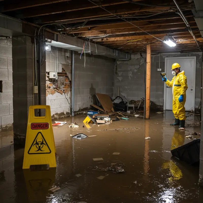 Flooded Basement Electrical Hazard in Ballard, UT Property