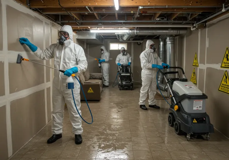 Basement Moisture Removal and Structural Drying process in Ballard, UT